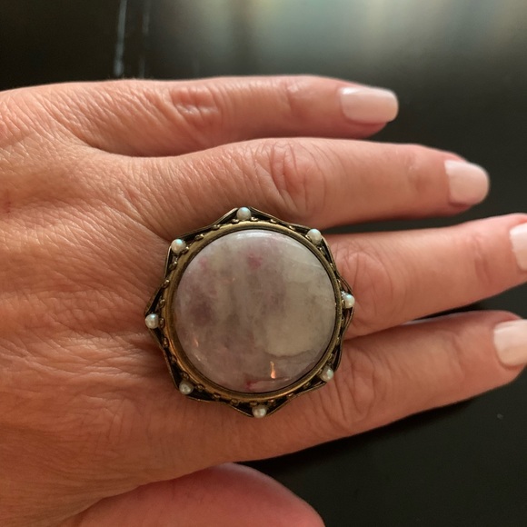 Set of 2 necklaces and ring with natural stones - Picture 9 of 12